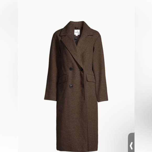Sam Edelman brown Double-Breasted Long Coat size Medium M - Picture 1 of 7